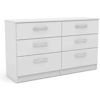 Lynx White 6 Drawer Chest White