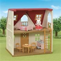 Sylvanian Families 5567 Red Roof Cosy Cottage Starter Home - Dollhouse Playset, Multicolore