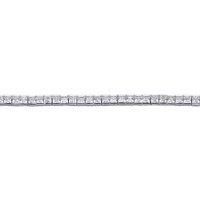 Silver Princess Cut CZ Tennis Eternity Line Bracelet 4mm 7 inch - GVB095