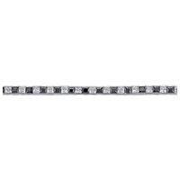 Silver Black Princess Cut CZ Eternity Tennis Bracelet 4mm - GVB103-BLA