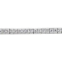 Silver Princess CZ Tennis Eternity Line Bracelet 3mm 7.5" + 1" - GVB105