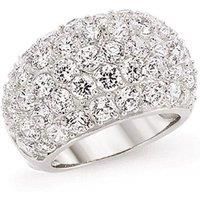 Silver Jewelco London CZ Pave Bombay Eternity Ring