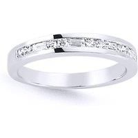 Silver Jewelco London Baguette CZ Horizontal Channel Set Eternity Ring