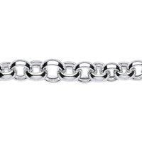 Silver Jewelco London Graduated Hollow Belcher Chain Bracelet 10mm 8.25 inch
