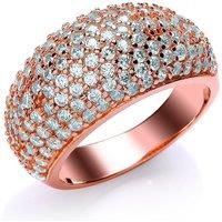 Rose Silver Jewelco London CZ Pave Bombay Eternity Ring