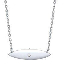 Silver CZ Mini Surfboard Charm Necklace - GVK232