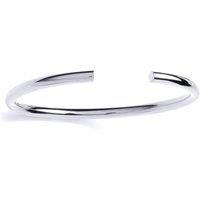 Silver Round Tube Flexi Torque Bangle Bracelet 4mm - GVG179RH