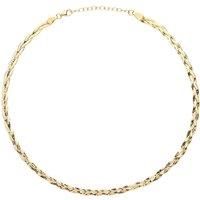 Gilded Silver Jewelco London Diamond-cut Plaited  Necklace 2mm 14.5-16"