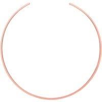 Rose Silver Jewelco London Flat Band Flexi Necklace 3mm 15" - 2" Gap (Fits 17")