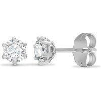 18ct White Gold 0.2ct Diamond Solitaire Stud Earrings - 18E360-020