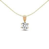 18ct Gold 0.1ct Diamond Solitaire Charm Pendant - 18P001-010