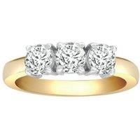 18ct 2 Colour Gold 1ct Diamond 3 Stone Uniform Trilogy Ring 4.5mm - 18R944-100