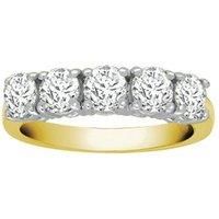 18ct Gold Jewelco London 2ct Diamond 5 Stone Pentalogy Eternity Ring
