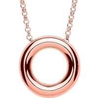Rose Silver Jewelco London Glazed Donut Ring Charm Necklace 16 inch