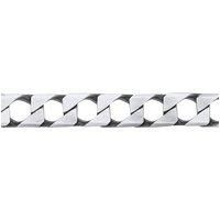 Mens 925 Silver Brushed Square Curb Chain Bracelet 8mm 8.5 inch - GVB527