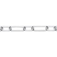 Sterling Silver Jewelco London Oval Pill Paper Clip Chain Bracelet 5mm 7.5 inch