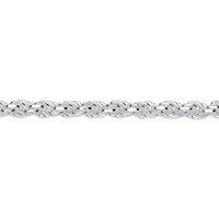 925 Silver Jewelco London Diamond-cut Solid Rope Chain Bracelet 5mm 7.5 inch
