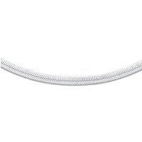 Sterling Silver Jewelco London Flat Herringbone Chain Necklace 4mm 14 + 1.5 inch