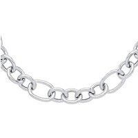Silver Hollow Round Oval Belcher Chain Necklace 16mm 20" 50cm - GVK356