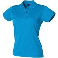 Henbury Womens/Ladies Coolplus® Fitted Polo Shirt (3XL) (Sapphire Blue)