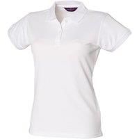 Henbury Womens/Ladies Coolplus® Fitted Polo Shirt (3XL) (White)