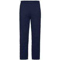 Fruit of the Loom Men Open Hem Lightweight Jog Pants, Blue (Deep Navy), Large