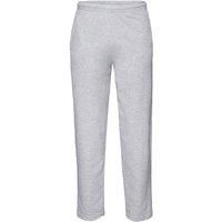 Fruit of the Loom Men Open Hem Lightweight Jog Pants, Grey (Heather Grey), Large