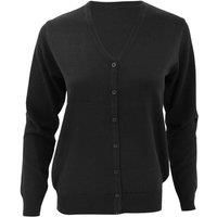 Kustom Kit Womens V-Neck Cardigan/Ladies Knitwear (14) (Black)