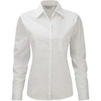 Jerzees Ladies/Womens Long Sleeve Pure Cotton Work Shirt (2XL) (White)