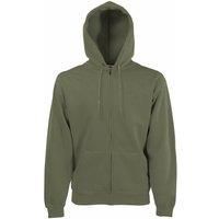 Fruit of the Loom Men/'s Zip front Premium Hooded Sweat, Classic Olive, Small