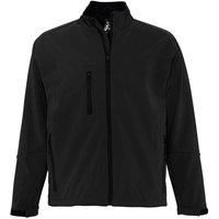 SOL'S Men's Relax Soft Shell Jacket (Breathable, Windproof & Water Resistant) in Black | Size: 3XL