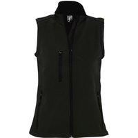 SOL'S Women's Rallye Soft Shell Bodywarmer Jacket in Black | Size: Medium