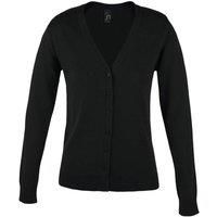 SOL'S Women's Golden V Neck Cardigan in Black | Size: XL