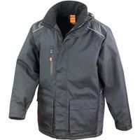 Result Mens Work-Guard Vostex Long Coat / Workwear (Waterproof & Windproof) (XL) (Black)