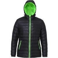 2786 Womens/Ladies Hooded Water & Wind Resistant Padded Zip up Jacket RW3425