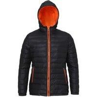 2786 Women/'s Padded Jacket, Multicolour (Black/Orange 000), 16 (Size:XL)