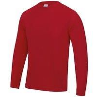 Just Cool Mens Long Sleeve Sports Gym Performance Plain T-Shirt S-2XL RW684