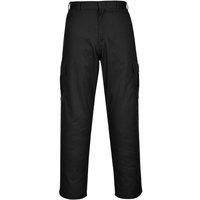 Portwest Men's Combat Work Trousers in Black | Size: 38R