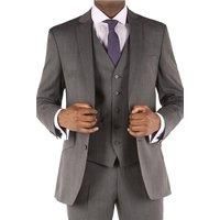 Racing Green Charcoal Herringbone Tailored Fit Performance Suit Jacket