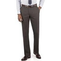 Racing Green Brown Heritage Check Tailored Fit Men's Suit Trousers
