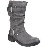 Rocket Dog Womens/Ladies Trumble Faux Leather Biker Boots (7 UK) (Black)