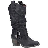 Rocket Dog Women's Sidestep' Cowboy Boots, Black Lewis, 3 UK