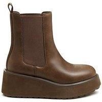 Rocket Dog Heyday Womens Brown Platform Ankle Boot - Size 6 UK - Brown