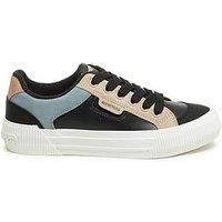 Rocket Dog Women/'s Sneaker, Cheery Black Blocked PU, 3 UK