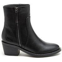 Rocket Dog Womens Yonder Zip Up Leather Ankle Boots