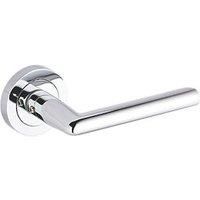 Smith & Locke Crane Fire Rated Lever on Rose Door Handles Pair Polished Chrome (797HY)