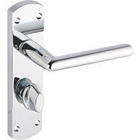 Smith & Locke Crane Fire Rated WC Door Handles Pair Polished Chrome (227HY)