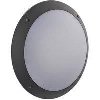 Seran Outdoor Round LED Bulkhead Matt Black 12W 1000lm (707PG)