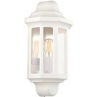 LAP Outdoor Half Lantern Wall Light Matt White (495PG)