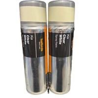 KIA CLEAR WHITE SPRAY PAINT 300ML HALFORDS X2